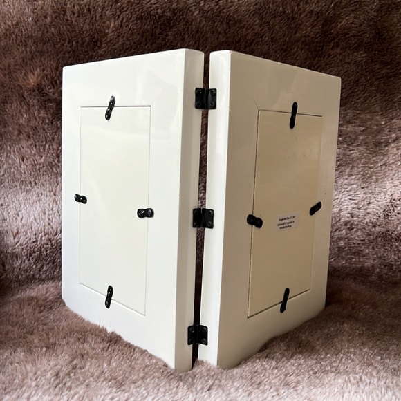 Natural Horn Hinged 4x6 Picture Dual Frame Home Table Decor Ivory Tan - Picture 11 of 17